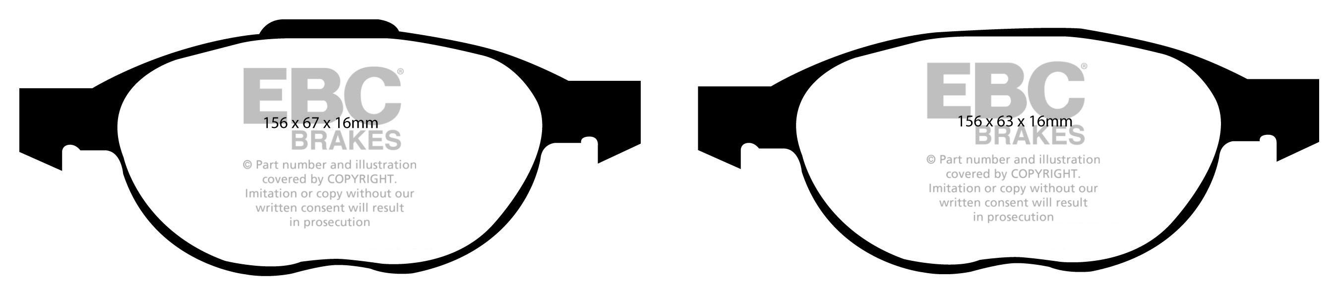 EBC Brakes Mazda 3 1.4 2004-2005 Remblokken voorzijde