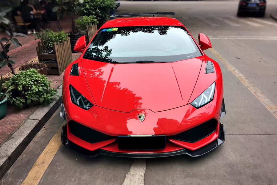 Lamborghini Huracan LP610 RZS Style Front Bumper Carbon Fiber Canards 2015-2020