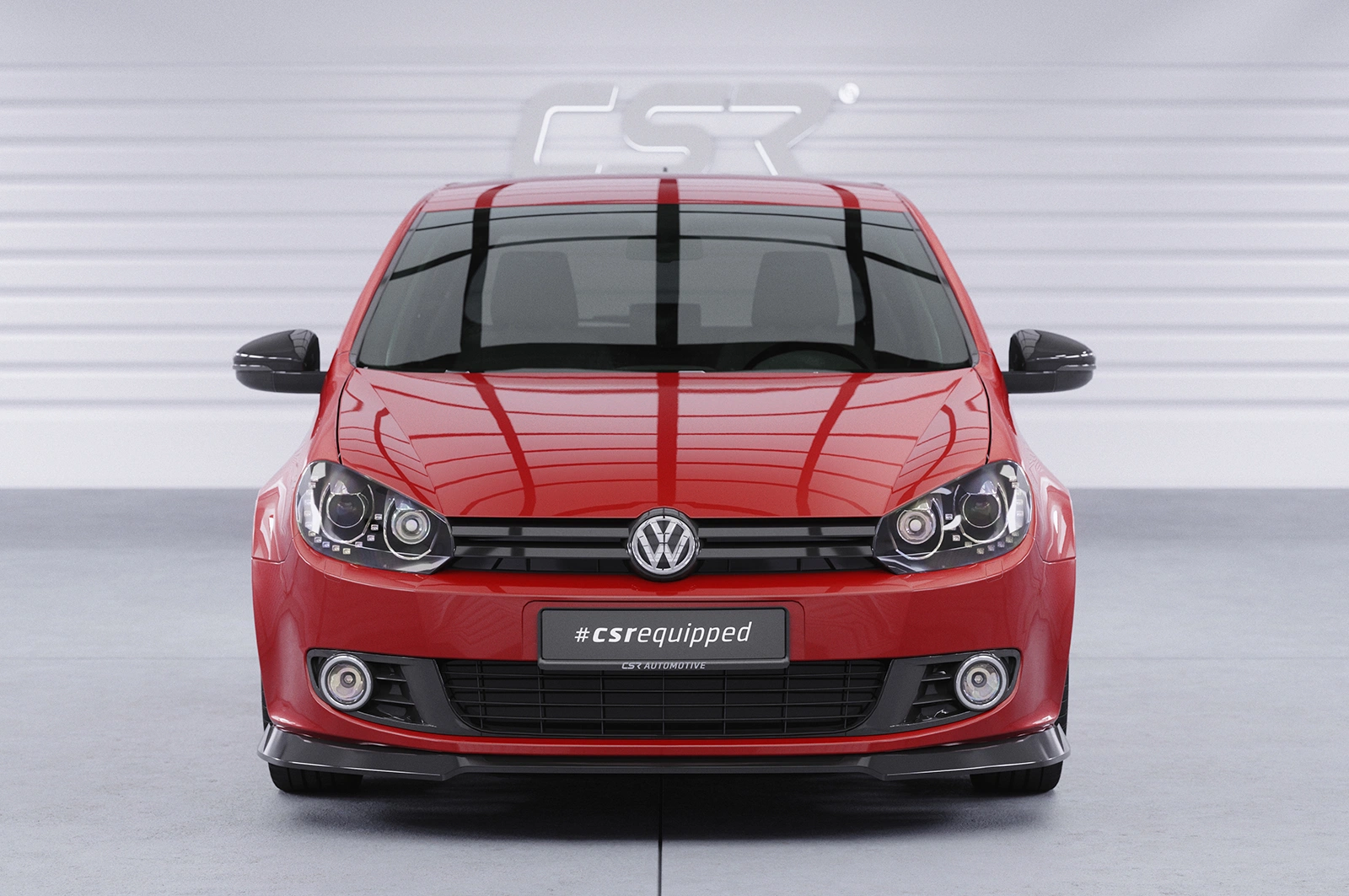 Voorspoiler Volkswagen Golf 6 (Typ 5K1) Glans Zwart – CSR Automotive 