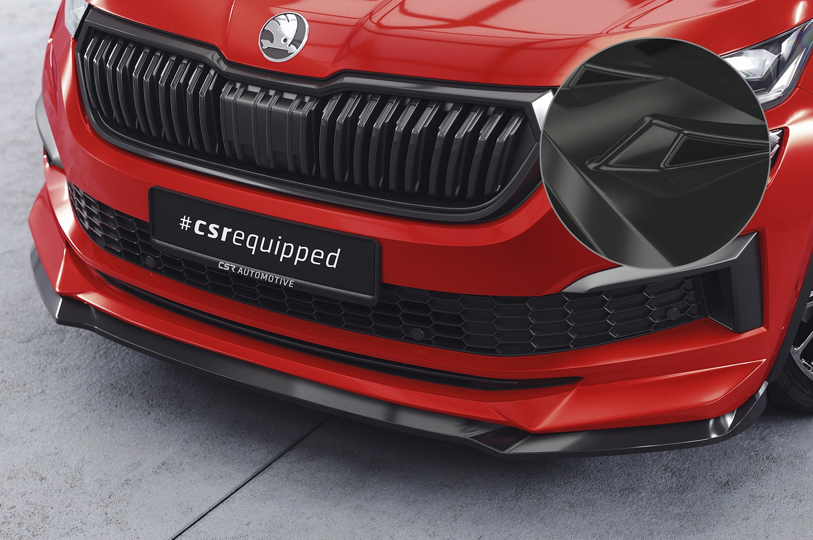 Voorspoiler Skoda Kodiaq (Facelift) 2021- Glans Zwart – CSR