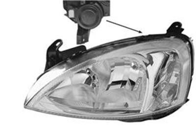 koplamp, model Valeo, H7+H7, elektr verstelb, links, 10/2002-07/