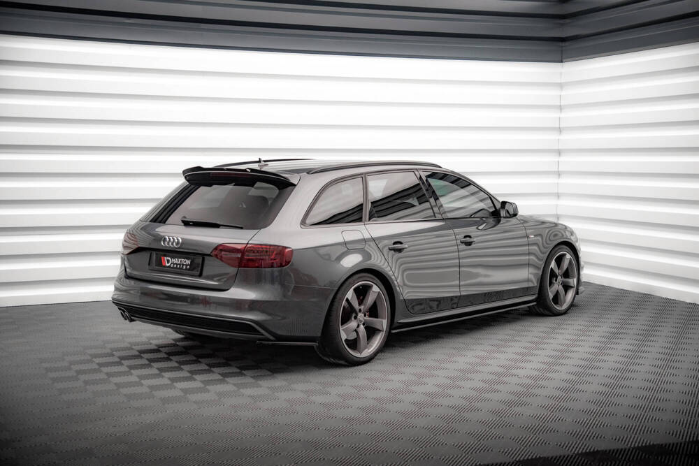 Spoiler Audi A4 S-Line / S4 Avant B8 FL Maxton Glans Zwart
