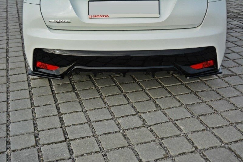 Achterzij Spoilers Honda Civic Mk9 Facelift Glanzend Zwart