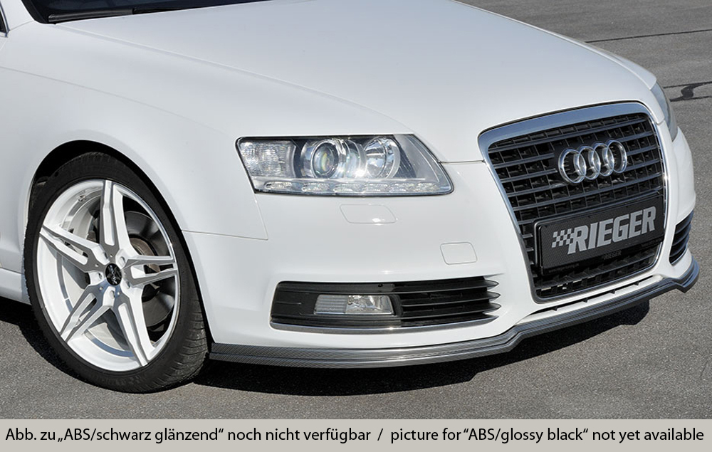 Voorspoiler Audi A6 C6 08-11 Glans Zwart