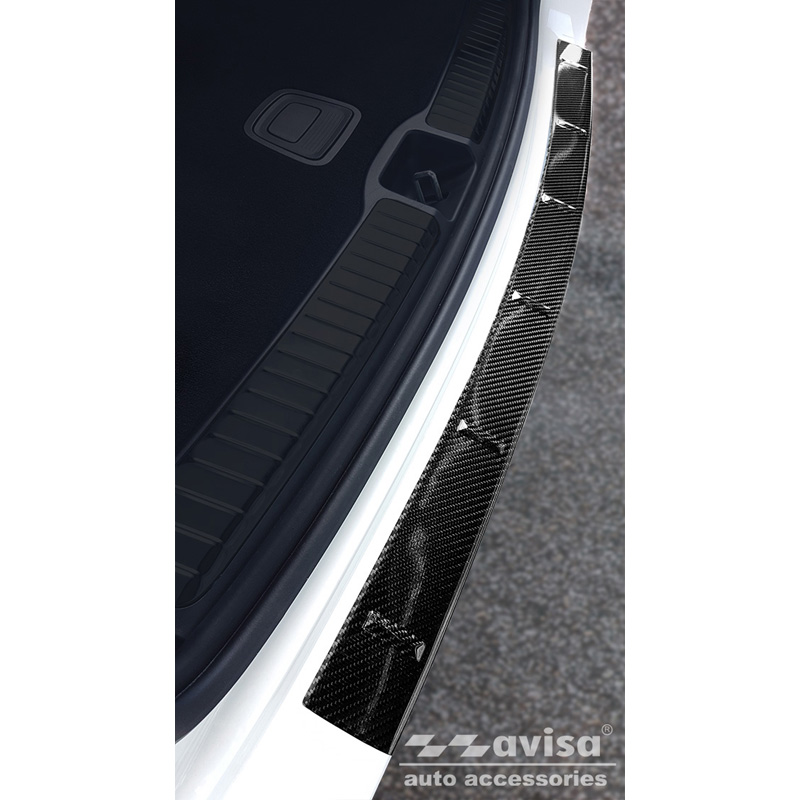Echt 3D Carbon Achterbumperprotector  Mercedes GLE II (W167) 2019-2023 incl. 53 AMG 'Ribs'