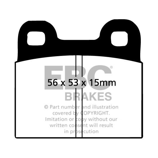 EBC Brakes SAAB 99 1.9 71-74 Remblokken achterzijde