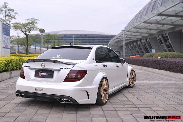 Mercedes Benz W204 C Class Sedan BKSS Style Carbon Wide Full Body Kit  2012-2014