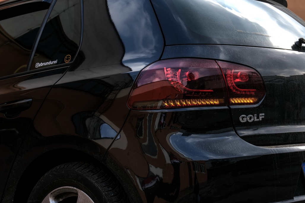 Achterlichten led VW Golf VI 10/08- R-look Dynamic LED Donker Rood/Smoke
