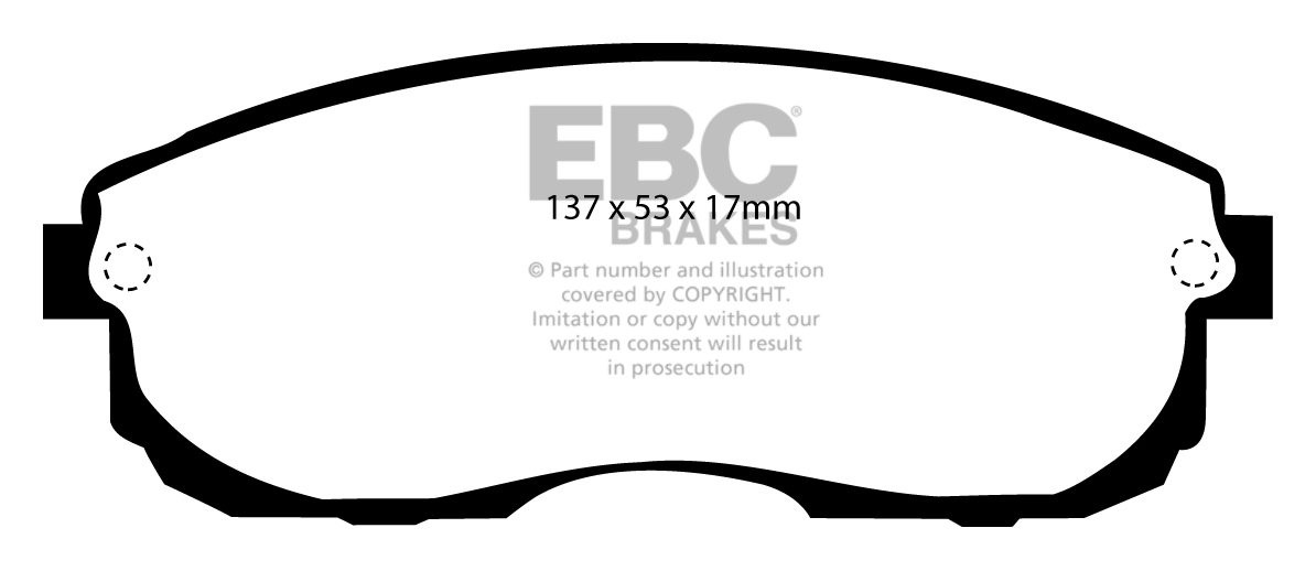 EBC Brakes NISSAN Skyline (R32) 2.5 91-93 Remblokken voorzijde r
