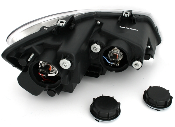 Koplampen VW Polo 6R / 6C 09- DRL Zwart Facelift GTI look