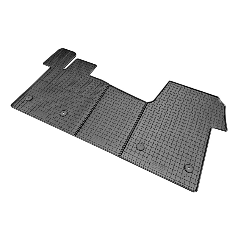 Rubber matten  Volkswagen T7 Multivan 2021- (alleen voor) (3-delig + montagesysteem)
