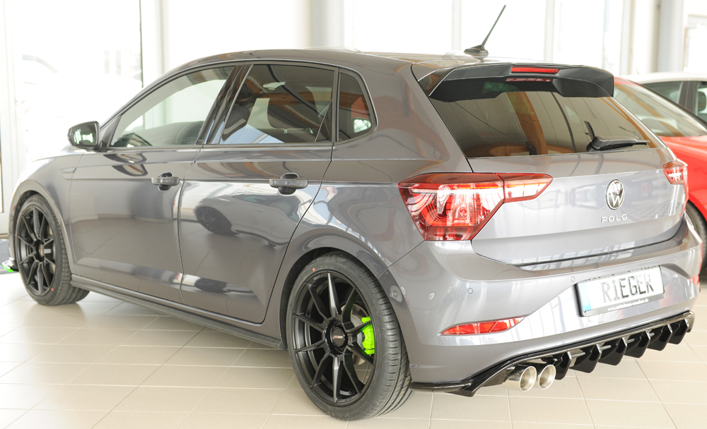 Diffuser Volkwagen Polo GTI 2G AW 2017-2021 Zwart Glans Rieger