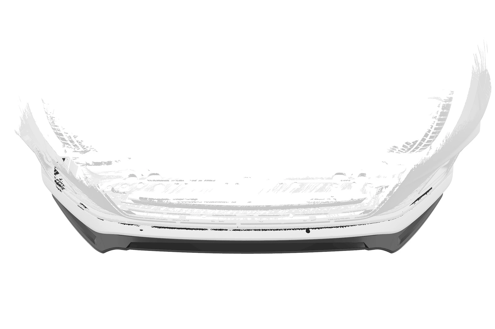 Voorspoiler Audi A5 F5 Basis / Advanced Glans Zwart van CSR Automotive (Facelift 2019-)