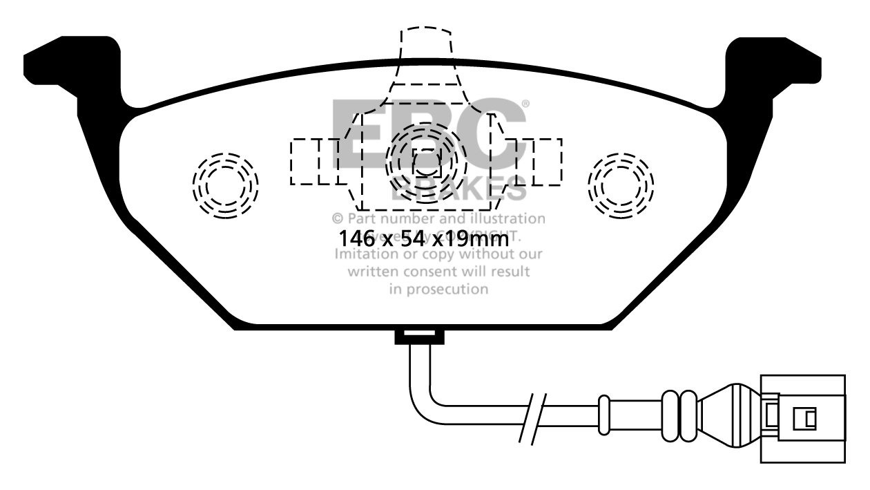 EBC Brakes AUDI A3 8L 1.6 99-2003 Remblokken voorzijde