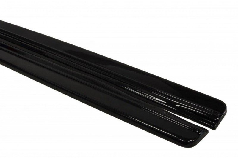 Zijskirts Difusers Audi S5 / A5 / A5 S-Line 8T / 8T FL Glanzend Zwart