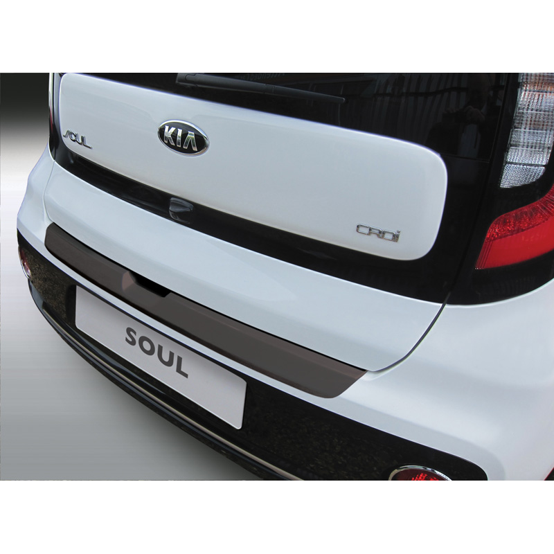 ABS Achterbumper beschermlijst  Kia Soul 10/2016-04/2019 Zwart