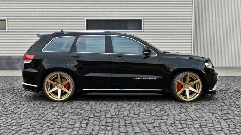Zijskirts Diffusers Jeep Grand Cherokee WK2 Summit (Facelift) Glanzend Zwart