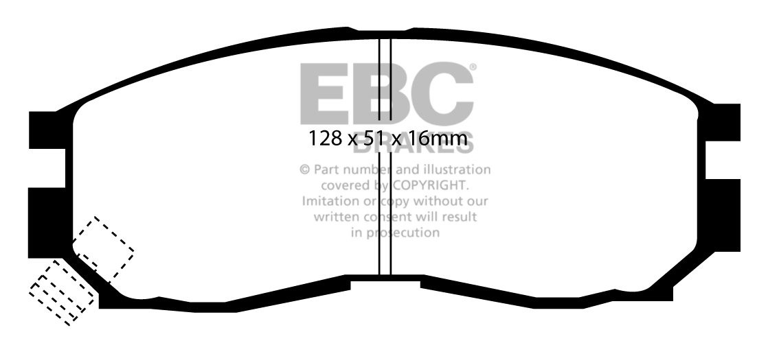EBC Brakes MITSUBISHI Libero 2.0 TD 92-99 Remblokken voorzijde